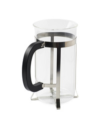 French press coffee pot isolated