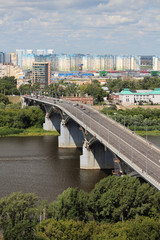 Bridge over the Volga river in Nizhny Novgorod 