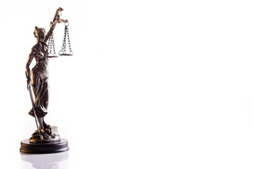 Statuette of the goddess of justice Themis with scales