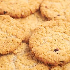 Surface covered with cookies