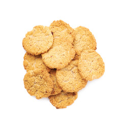 Pile of multiple cookies isolated