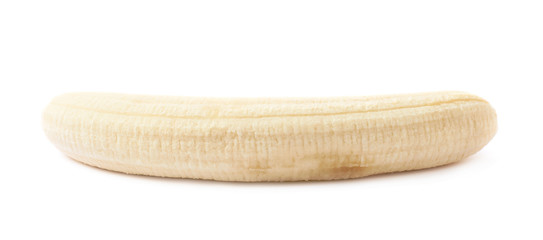 Peeled banana fruit isolated