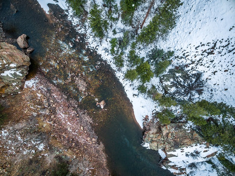 Poudre River Canyon Aerial View