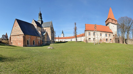 Fototapeta na wymiar Podklasztorze , Sulejów -Stitched Panorama
