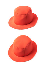 Red prop clown's hat isolated