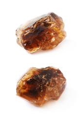 Single rock sugar crystal isolated