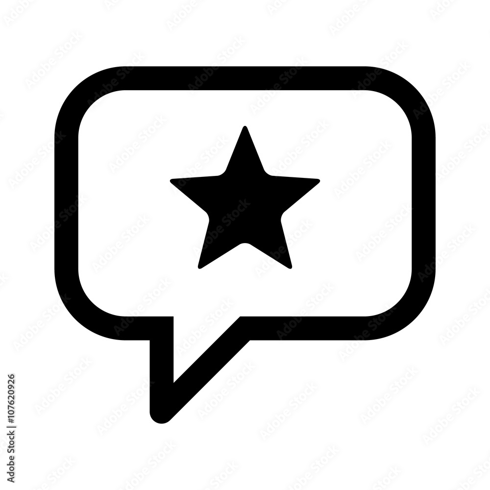 Wall mural reputation management or customer review line art icon for apps and websites