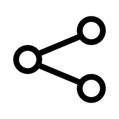 Share file, share document or share photo line art icon for android apps and websites