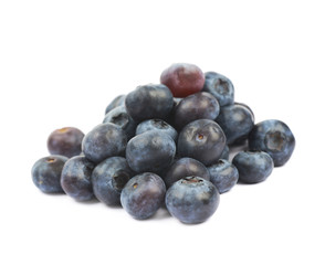 Pile of bilberries isolated