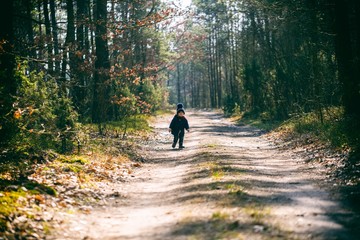 Caucasian boy playing outdoor