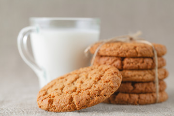 milk with home made cookies