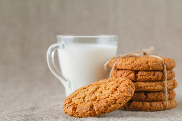 milk with home made cookies