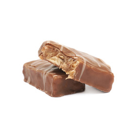 Chocolate candy bar isolated