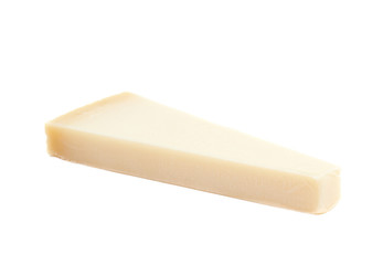 Piece of a parmesan cheese isolated