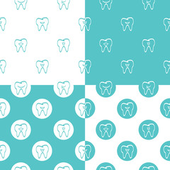 Tooth patterns set. Vector Illustration