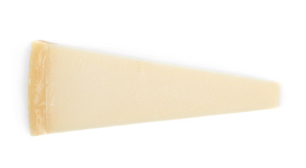 Piece of a parmesan cheese isolated