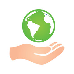 Hand Holding Earth World Fundraising Donation and Charity Icon