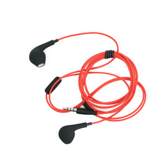 Fototapeta premium Pair of red headphones isolated