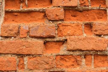 Obraz premium Background of old red brick wall texture