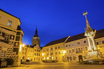 Fototapeta na wymiar Historic Square in Mikulov in Czech Republic