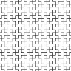 Seamless Geometric Pattern. Regular Tiled Ornament. Vector.