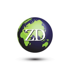 innitial letter globe logo vector