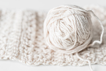 Fototapeta na wymiar Crochet knitting yarn