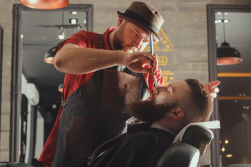 Bearded Man In Barbershop