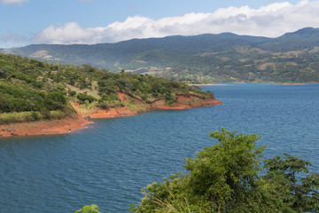 Fototapeta premium Scenic view of the volcanic lake Arenal in Costa rica 