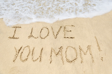 Mothers day on the beach background