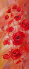 poppies handmade painting