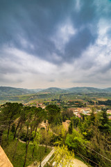Fototapeta na wymiar panorama of the medieval village