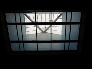 Skylights over the glass ceiling