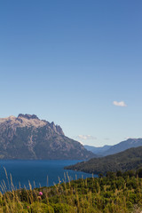 Beautiful landscape of Lake Huechulafquen at Patagonia Argentina