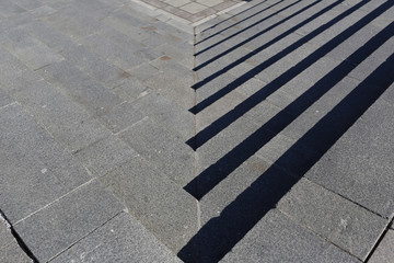 Fototapeta premium Gray granite stone steps