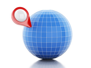 3D map pointer and globe