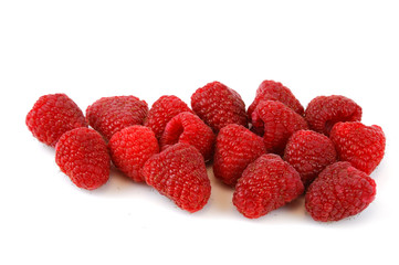 fresh raspberry isolated on white background