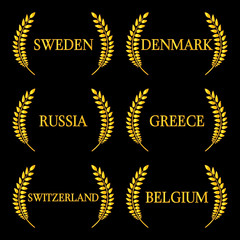 Laurel Wreath European Countries 6