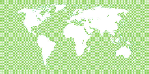World Map Checkered Green 3 Small Squares