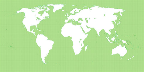 World Map Dotted Green 3 Small Dots