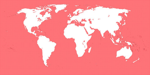 World Map Dotted Red 3 Small Dots
