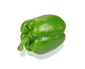 green sweet chilli  isolated on white background,clipping path