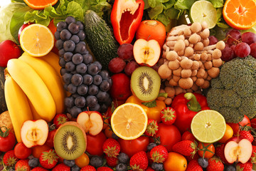 おいしそうな野菜と果物