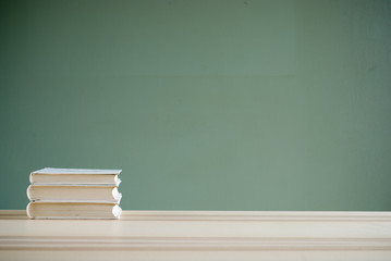 books on desk
