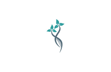 leaf plant DNA logo