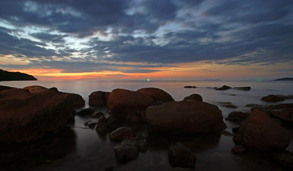 rocks in calm sea