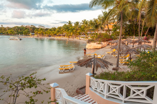sunset beach at Coco reef resort Tobago