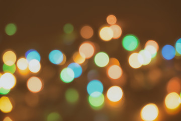 Vintage retro blur bokeh light. Film look defocused background.