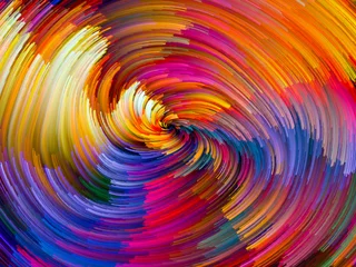 Selbstklebende Fototapeten Vibrant Color Vortex © agsandrew