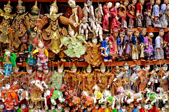 Myanmar small pippet. The traditional Myanmar doll.